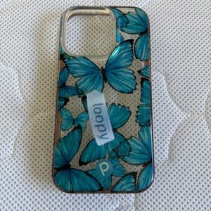 Loopy Clear Iridescent Butterflies iPhone 14 Pro Case